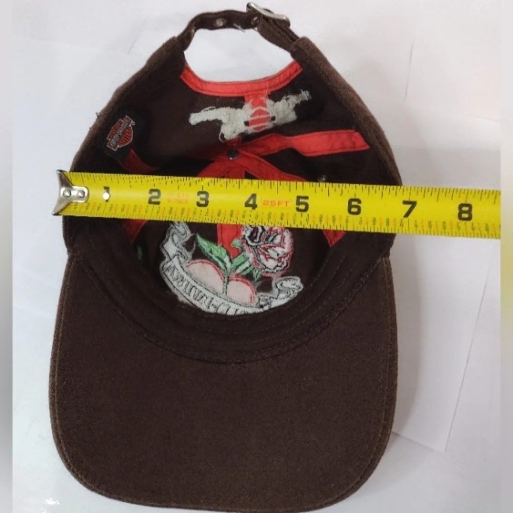 Harley Davidson Bahamas Women's Brown Cap with Embroidered Rose and Heart